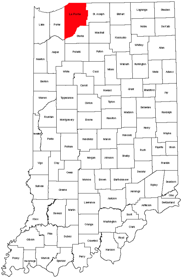 LaPorte County Map