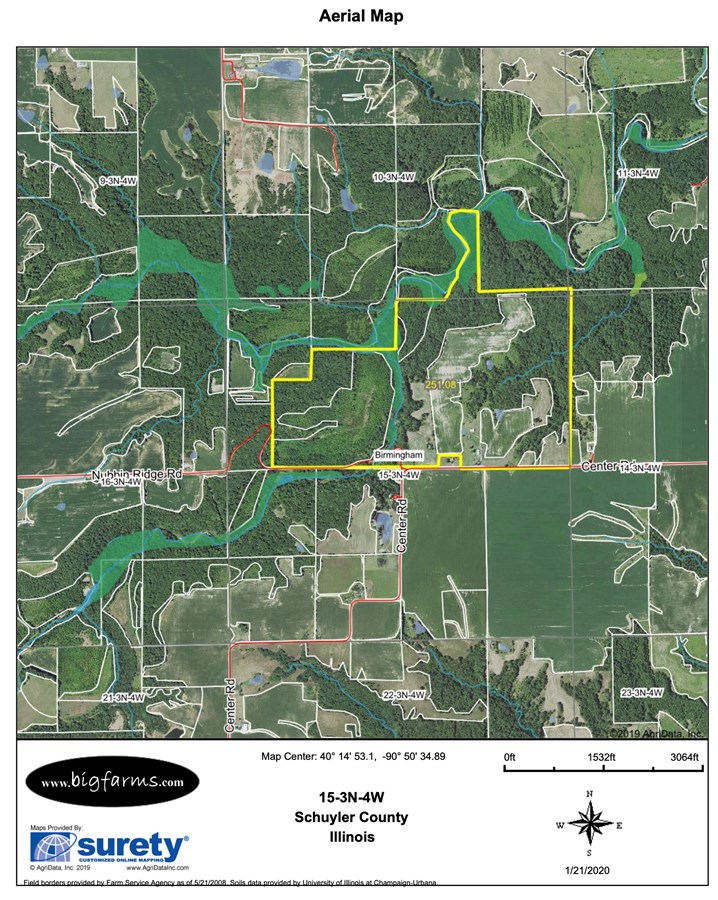 Property For Sale Plymouth IL Schuyler County 253 Acre Schuyler Timber and Farm Land