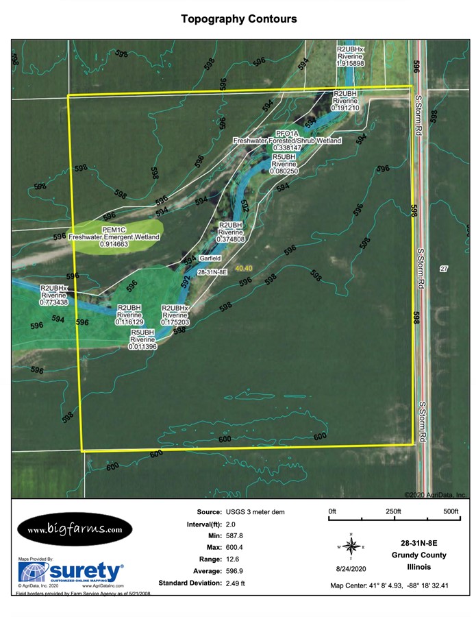 Property For Sale Gardner IL Grundy County 40 Acre Storm Road Farm