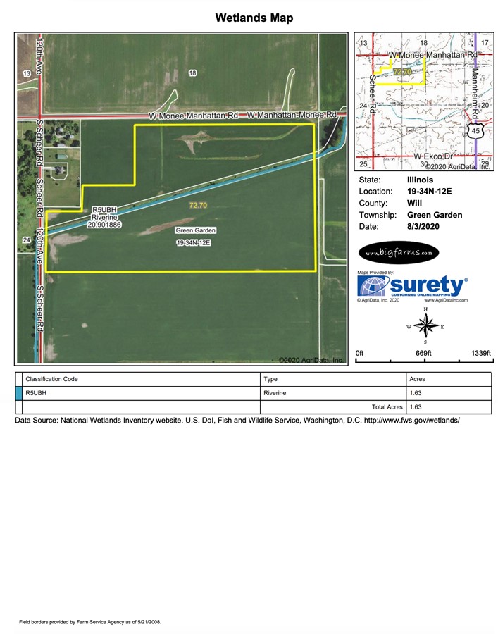 Property For Sale Manhattan IL Will County 72 Ac Manhattan - Monee Road ...