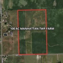 100 AC Manhattan Twp Farm